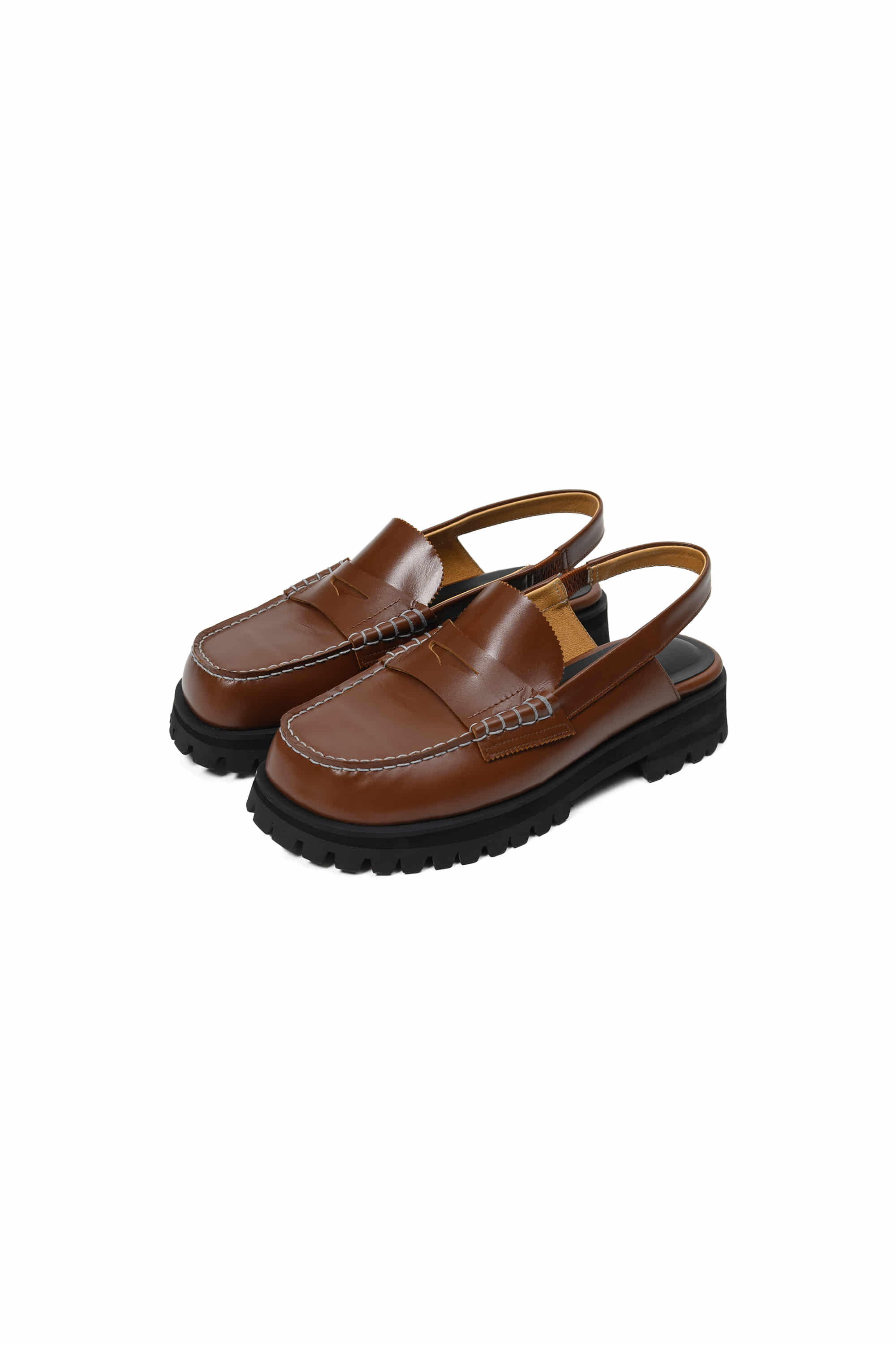 MATTHEW CHUNKY LOAFER SANDALS BROWN