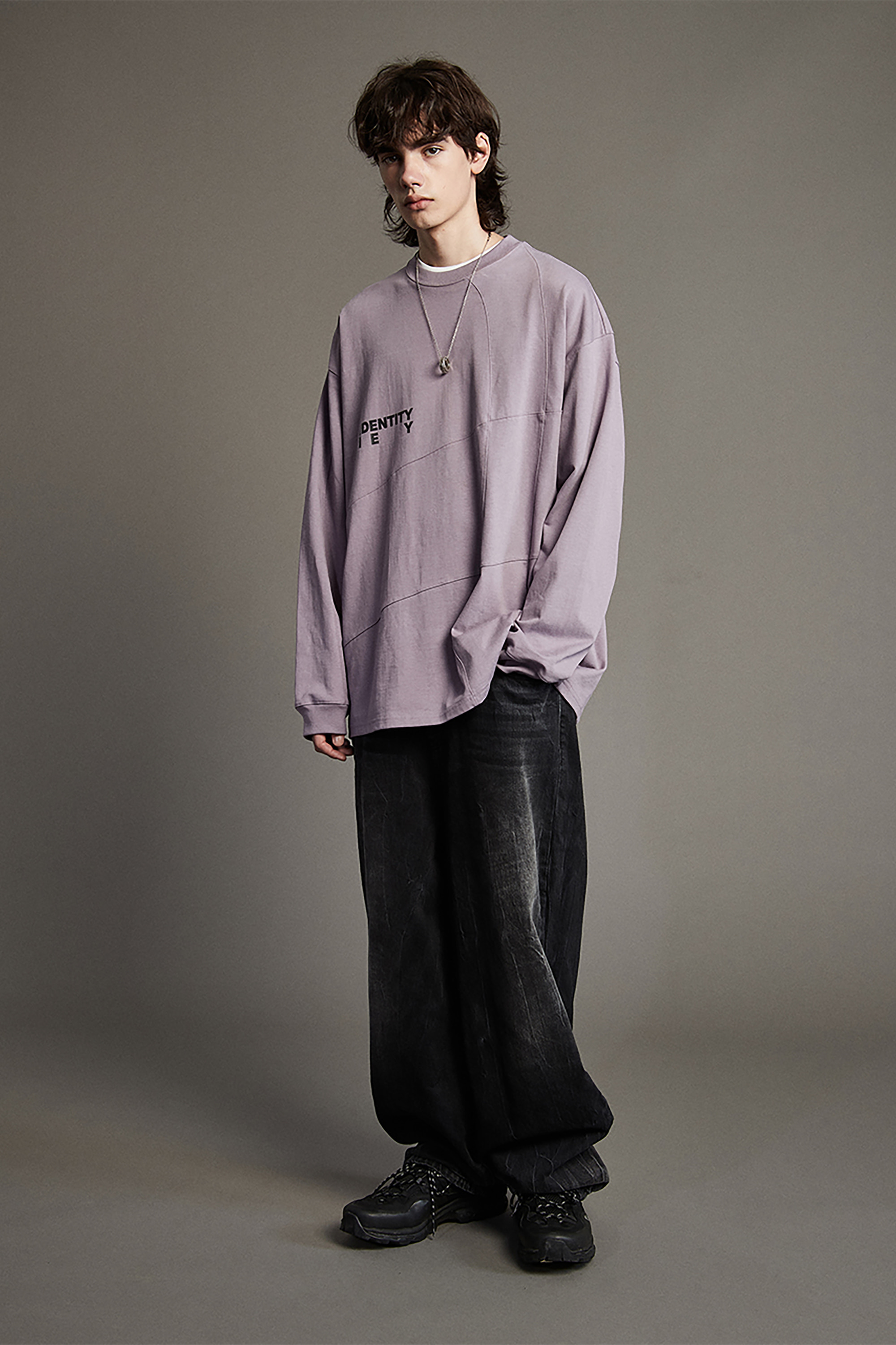 PUZZLE LONG SLEEVES T-SHIRTS_PURPLE