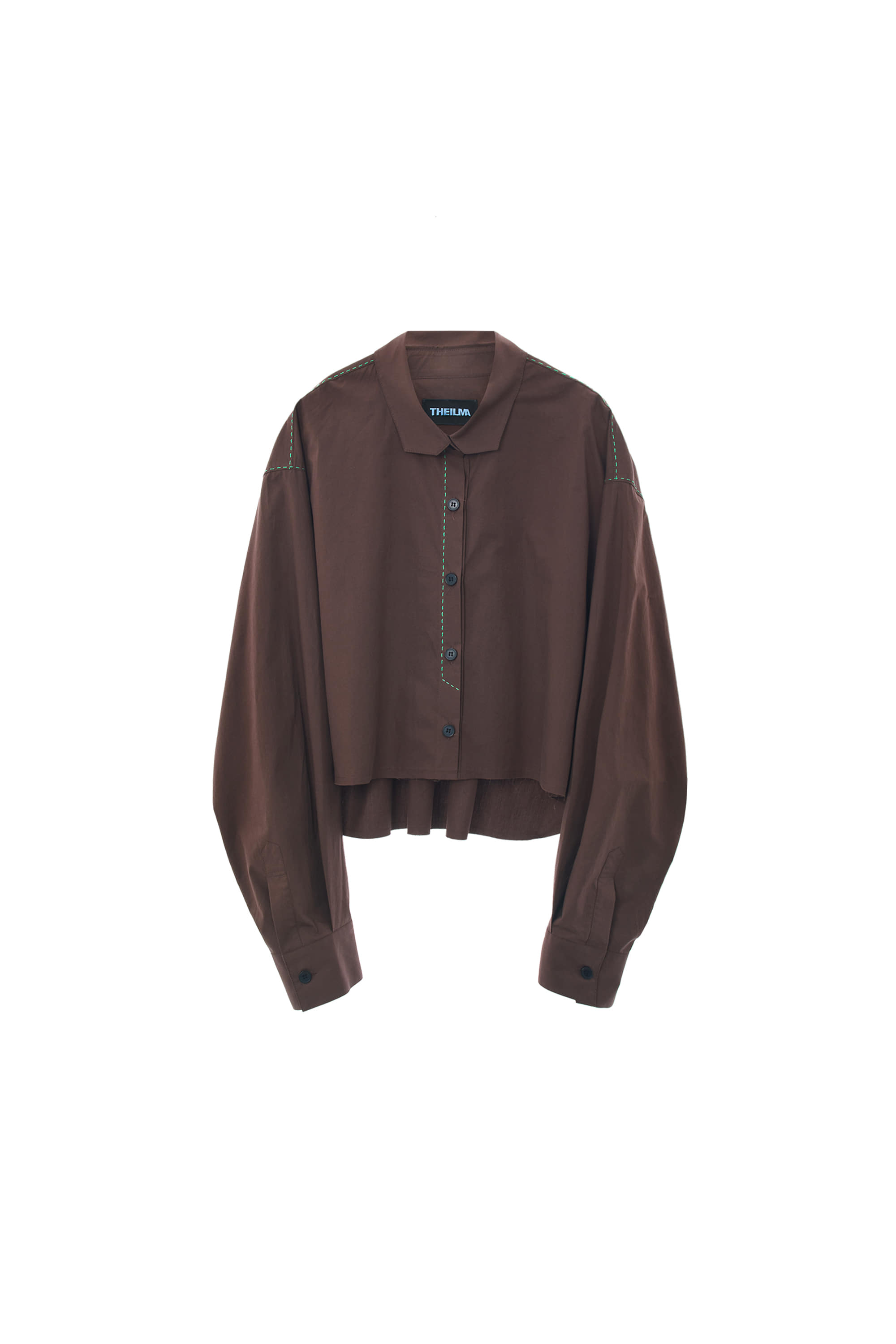 FLAP STITCHED SHIRT_BROWN