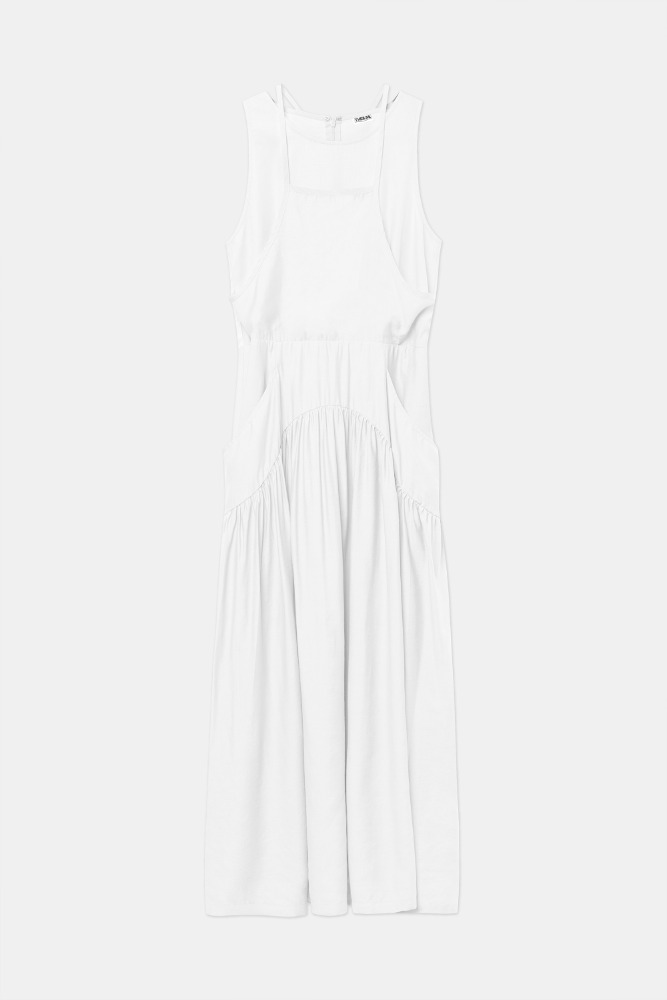 LINGTRAN HALTER DRESS white