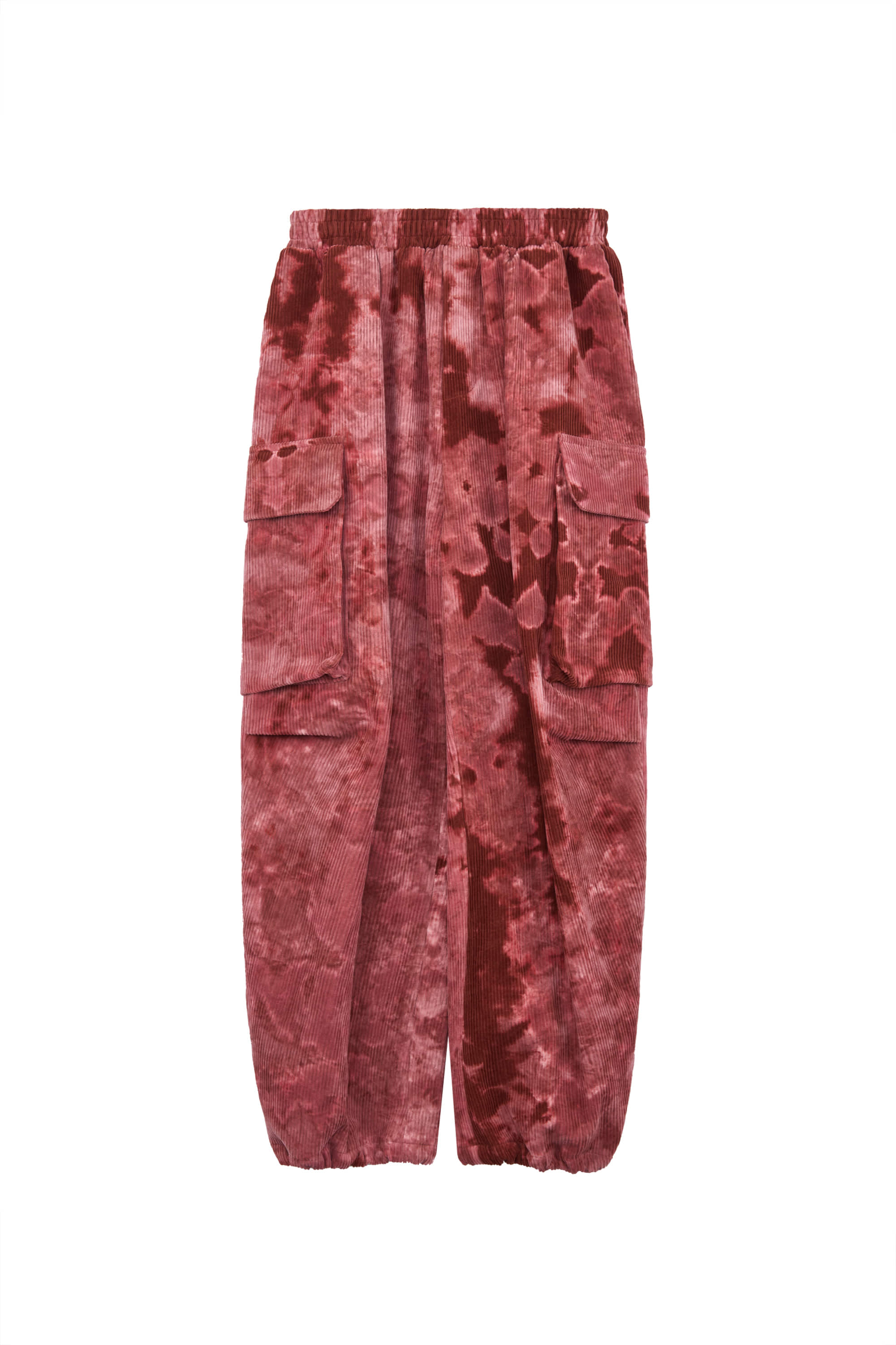 DARCY BLEACHED CARGO PANTS_RED