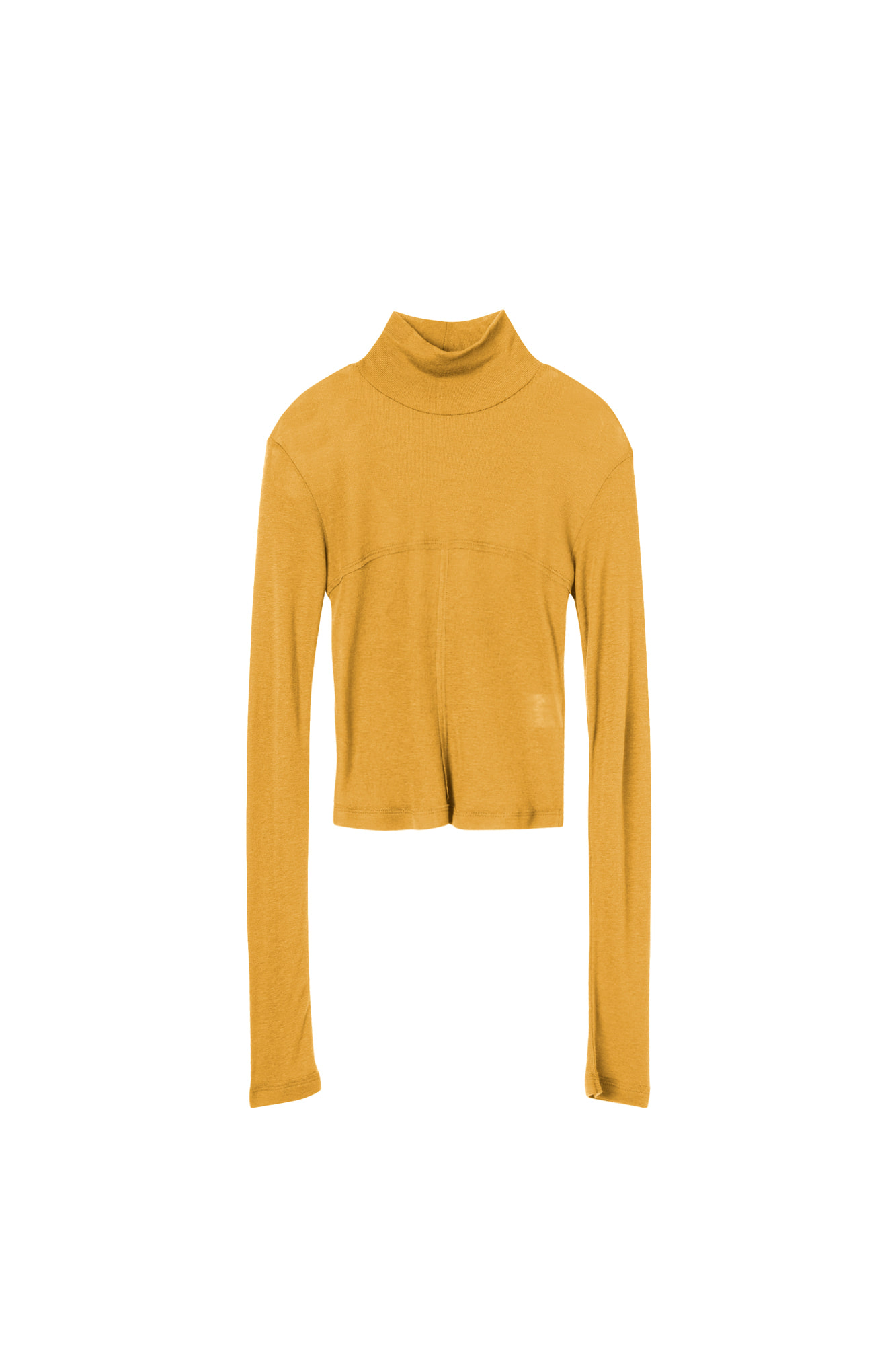 MONA TURTLE CROPPED TOP_MUSTARD, LAVENDER