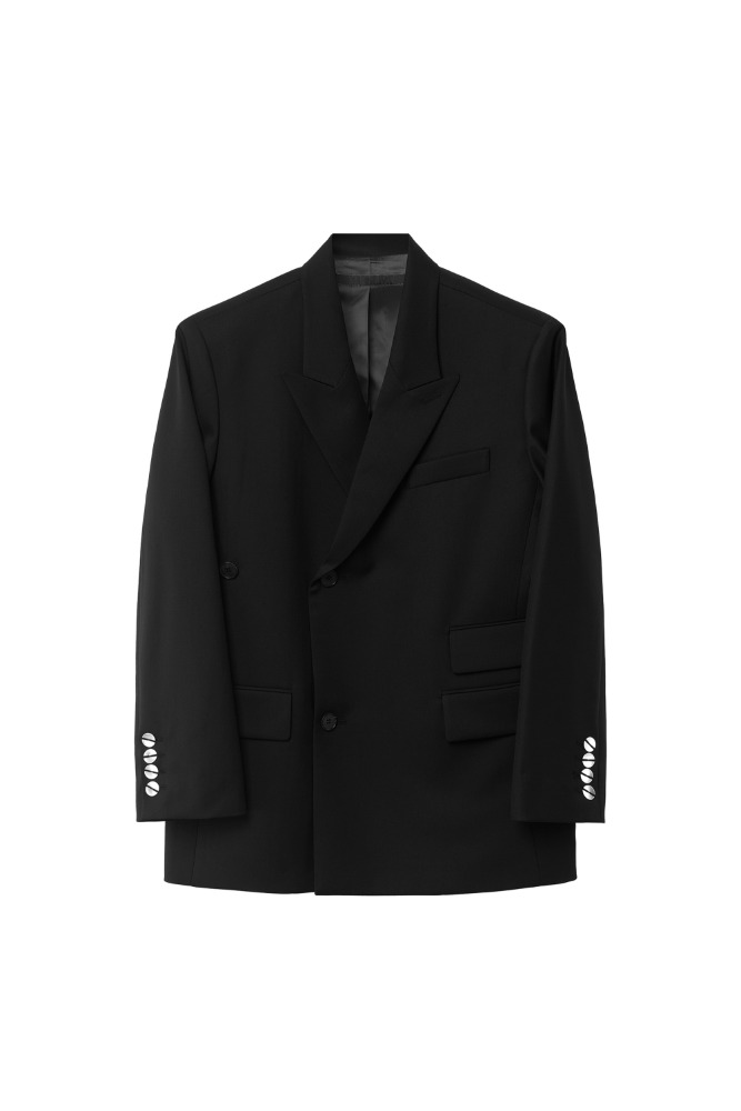 IVAN DOUBLE BREASTED JACKET BLACK