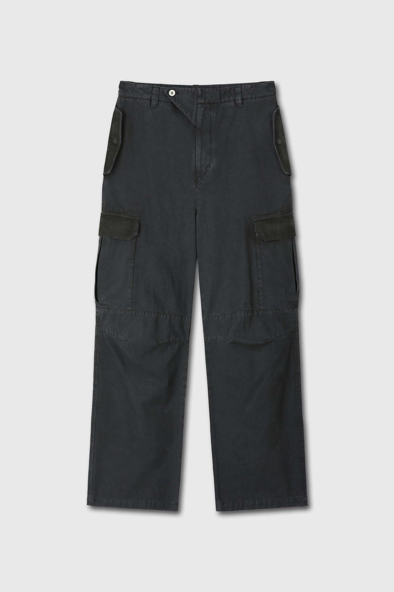 GARMENT-DYEING SIX POCKET CARGO PANTS faded charcoal